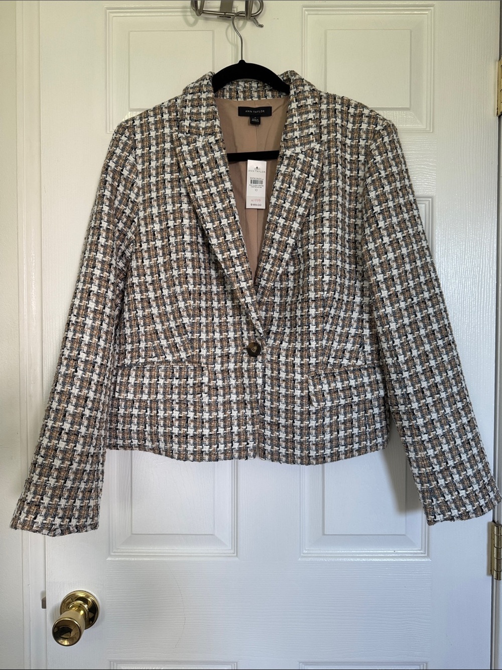 Ann Taylor tweed cropped jacket NWT